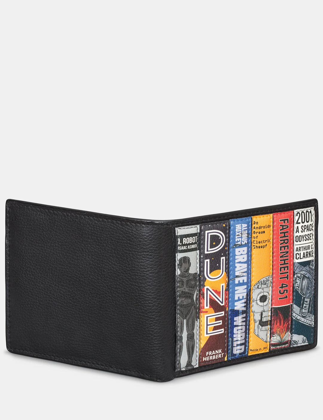 Sci-Fi Bookworm Black Leather Wallet | YOSHI