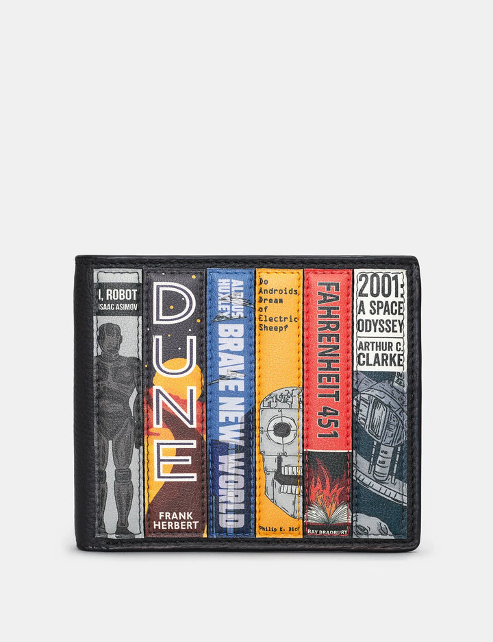 Sci-Fi Bookworm Black Leather Wallet | YOSHI