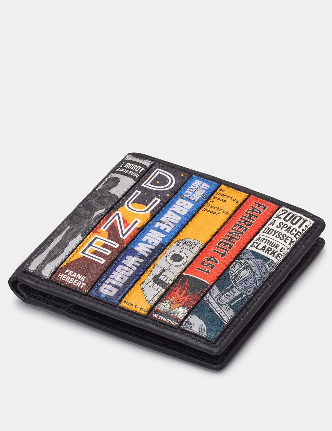 Sci-Fi Bookworm Black Leather Wallet | YOSHI