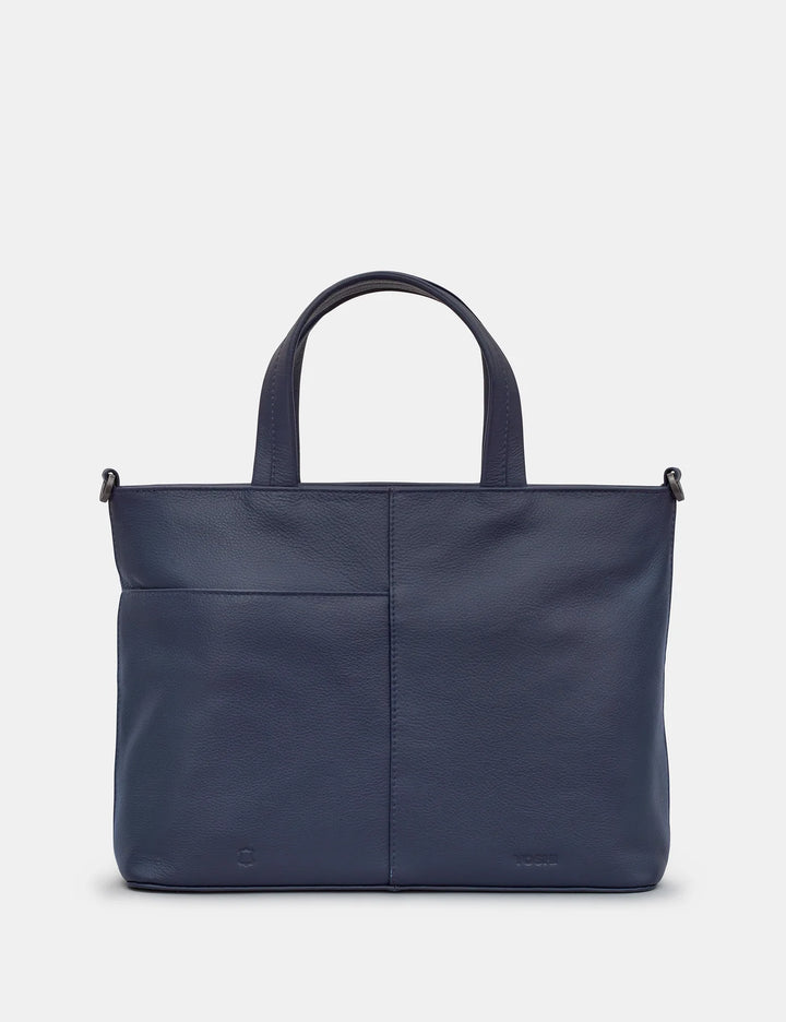 Hampton Navy Leather Multiway Grab Bag | YOSHI