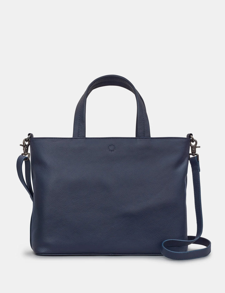 Hampton Navy Leather Multiway Grab Bag | YOSHI