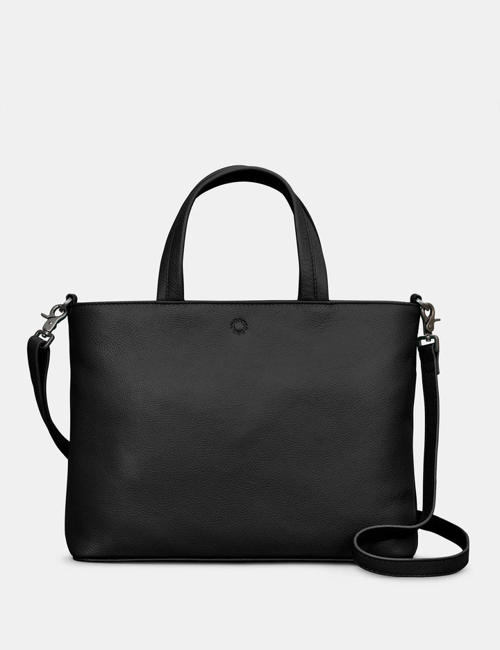 Hampton Black Leather Multiway Grab Bag | YOSHI