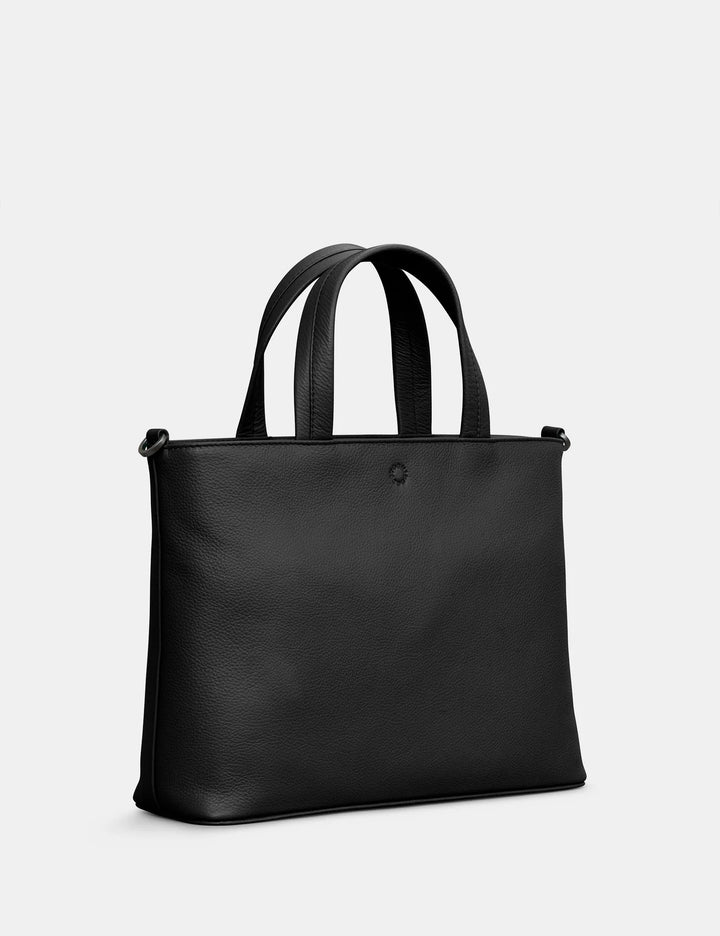 Hampton Black Leather Multiway Grab Bag | YOSHI