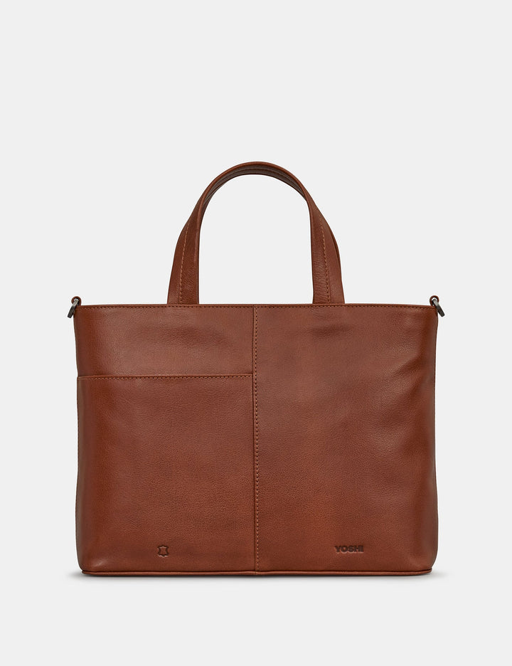 Hampton Brown Leather Multiway Grab Bag | YOSHI