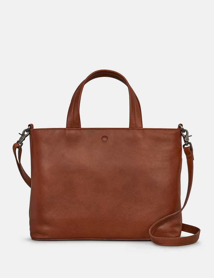 Hampton Brown Leather Multiway Grab Bag | YOSHI