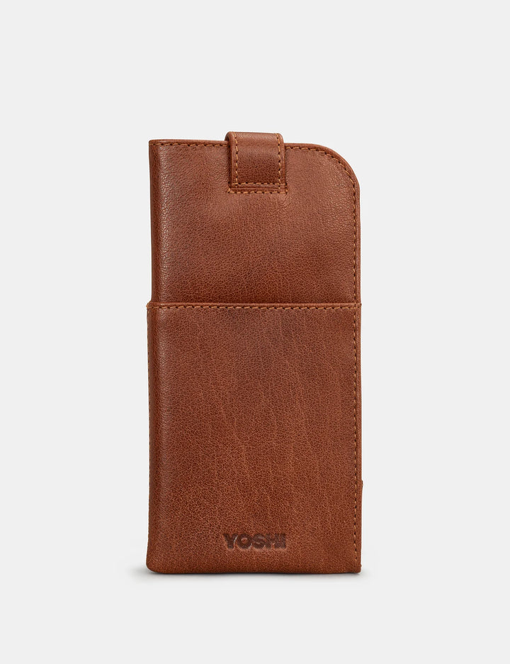 Stag Tweed & Brown Leather Glasses Case | YOSHI