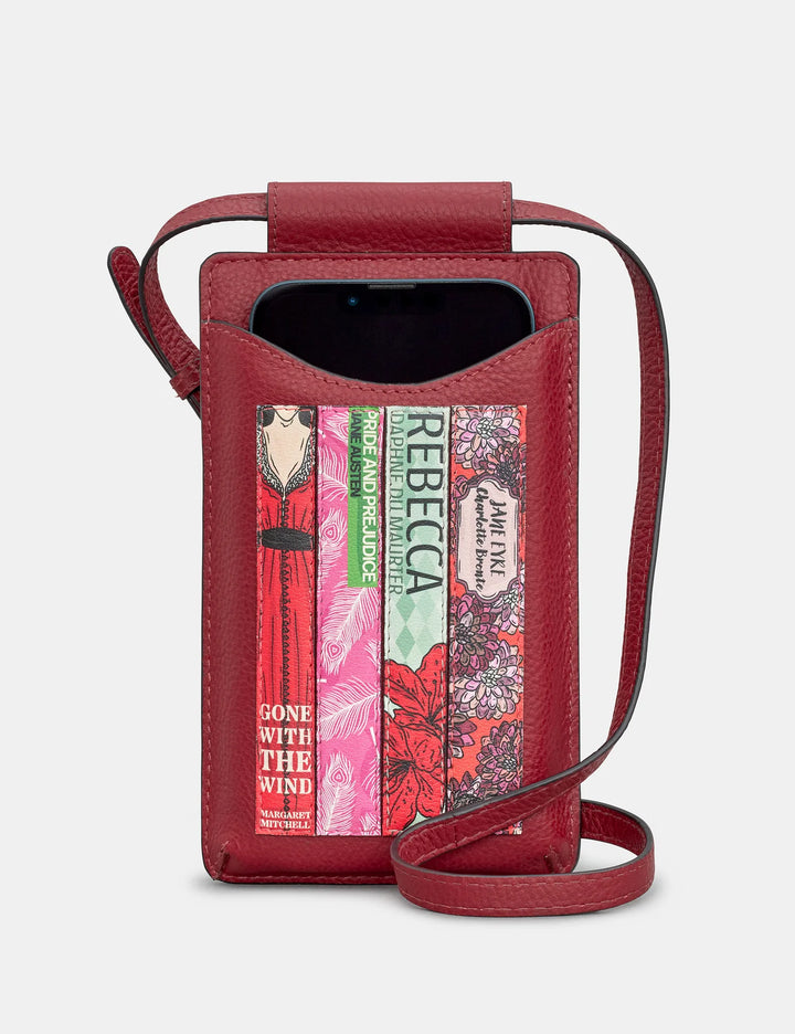 Bookworm Cherry Red Leather Phone Case