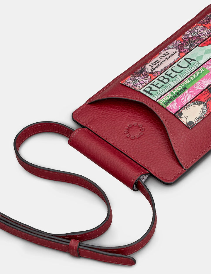 Bookworm Cherry Red Leather Phone Case