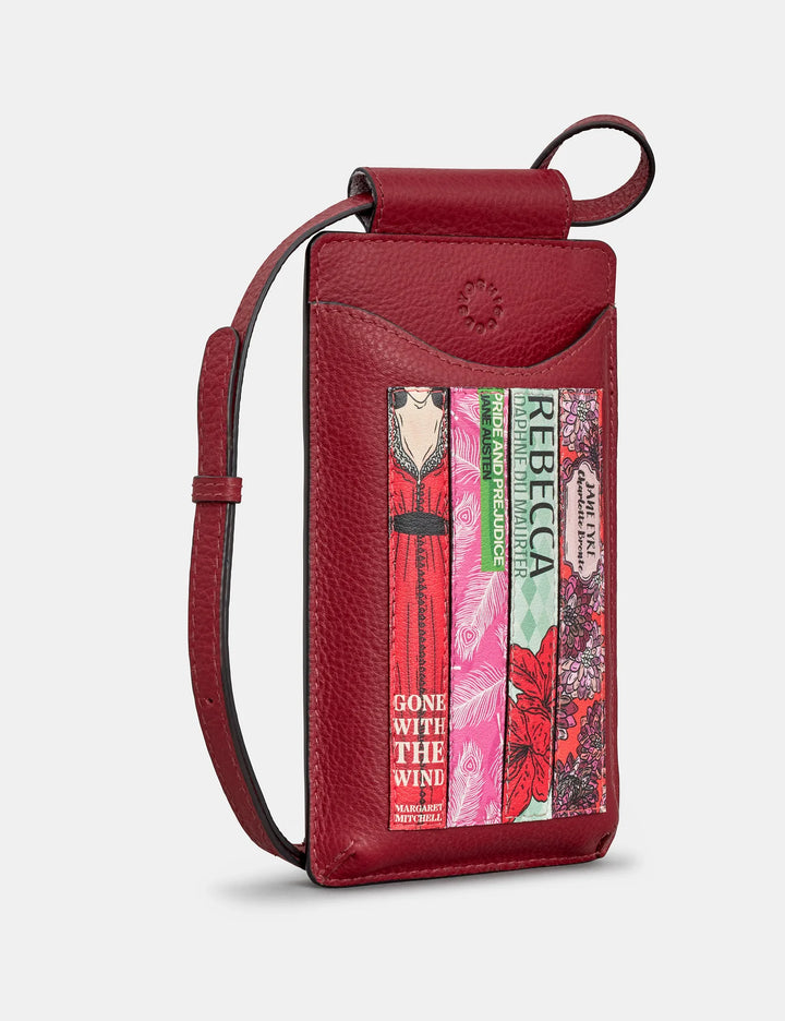 Bookworm Cherry Red Leather Phone Case