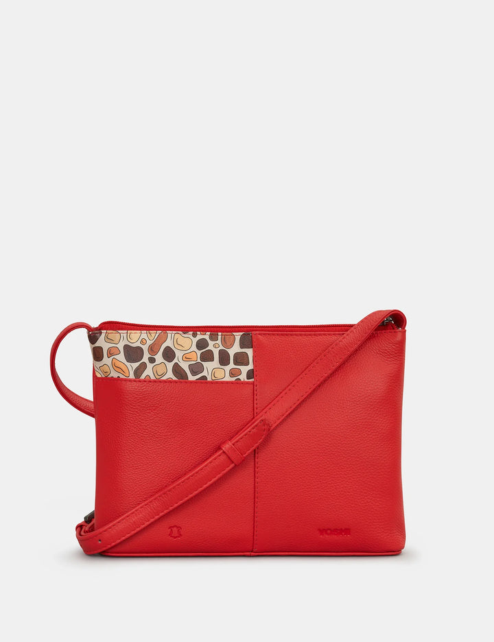 Mother's Pride Red Leather Cross Body Bag | YOSHI