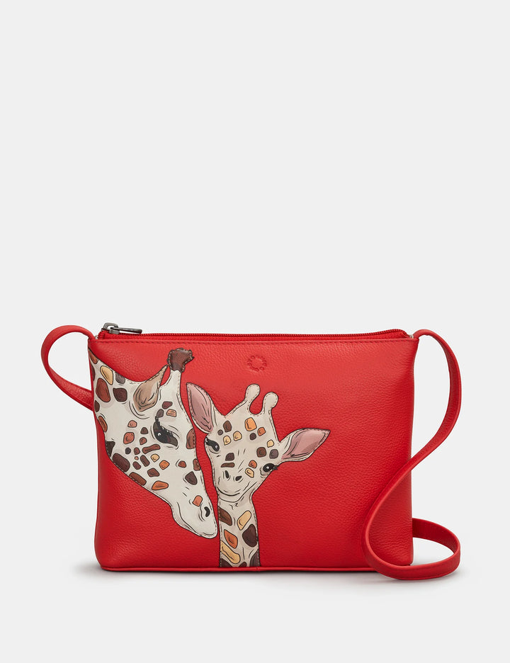 Mother's Pride Red Leather Cross Body Bag | YOSHI