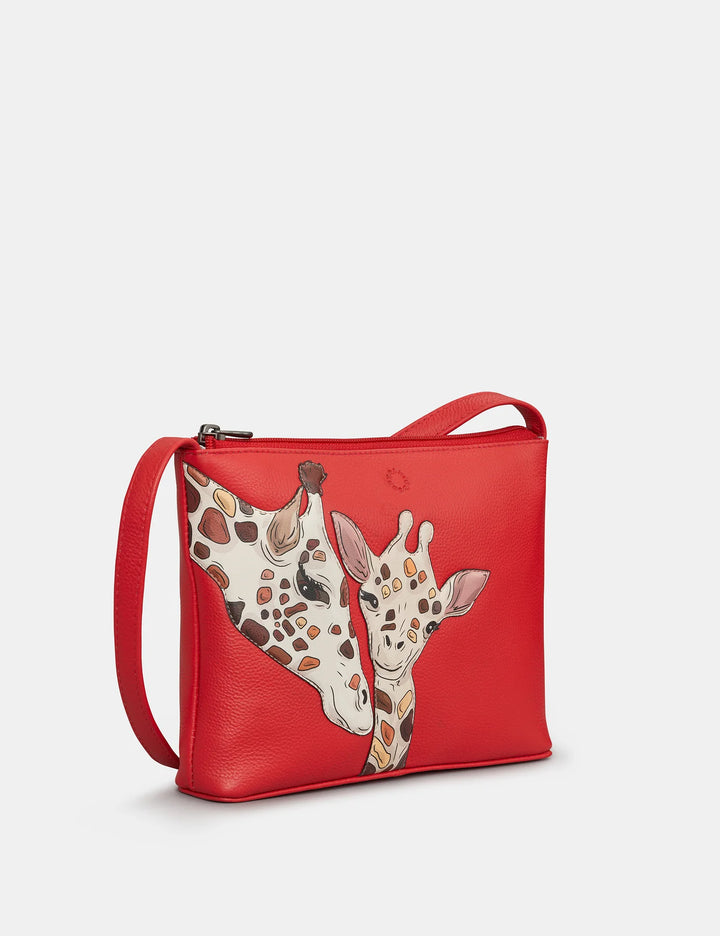 Mother's Pride Red Leather Cross Body Bag | YOSHI