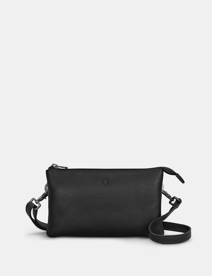 Logan Black Leather Mulitway Cross Body Bag | YOSHI