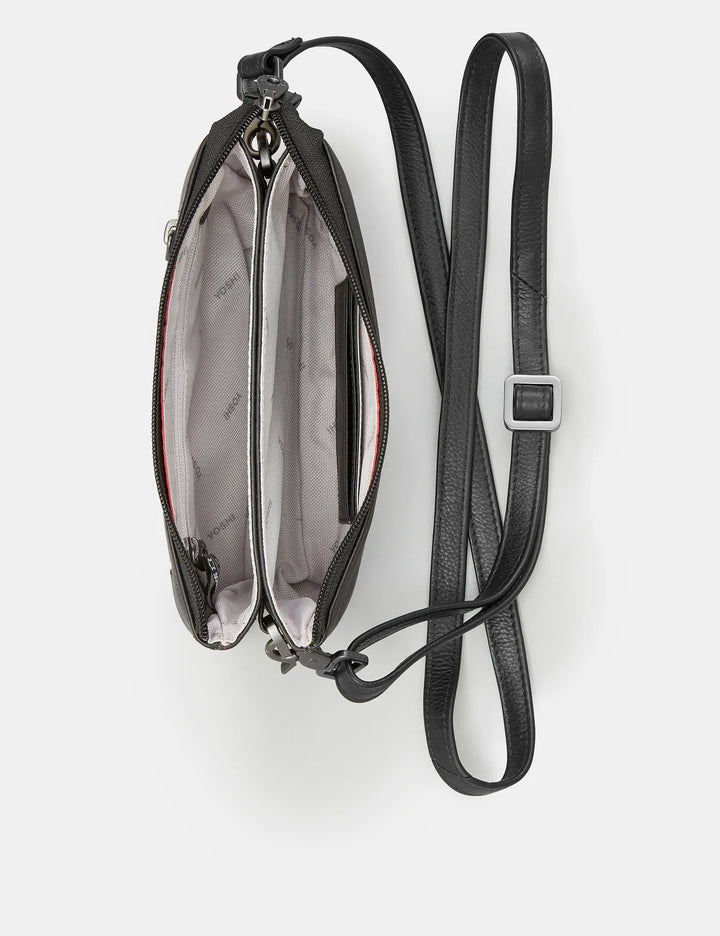 Logan Black Leather Mulitway Cross Body Bag | YOSHI