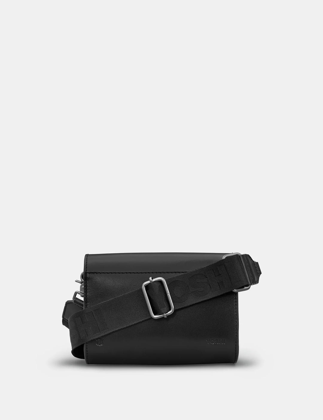 Newham Black Leather Cross Body Satchel Bag | YOSHI