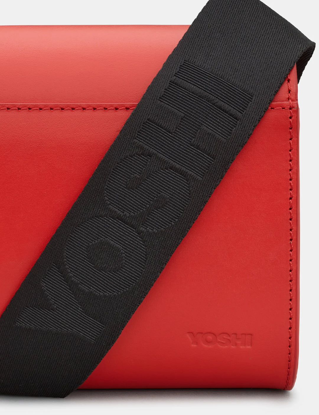 Newham Red Leather Cross Body Satchel Bag | YOSHI
