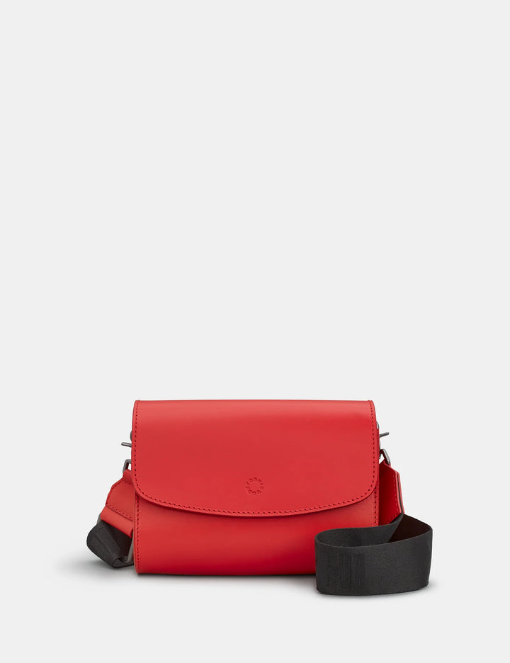 Newham Red Leather Cross Body Satchel Bag | YOSHI