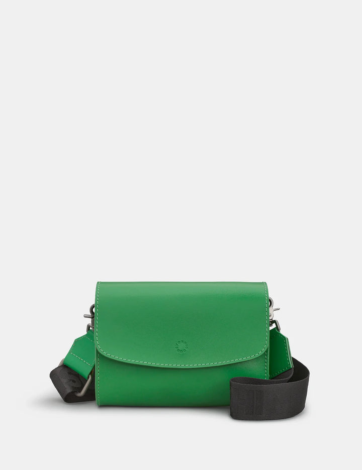 Newham Green Leather Cross Body Satchel Bag | YOSHI