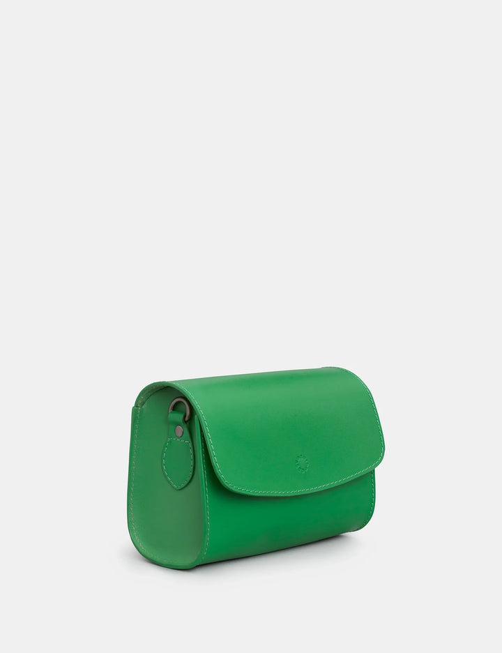 Newham Green Leather Cross Body Satchel Bag | YOSHI