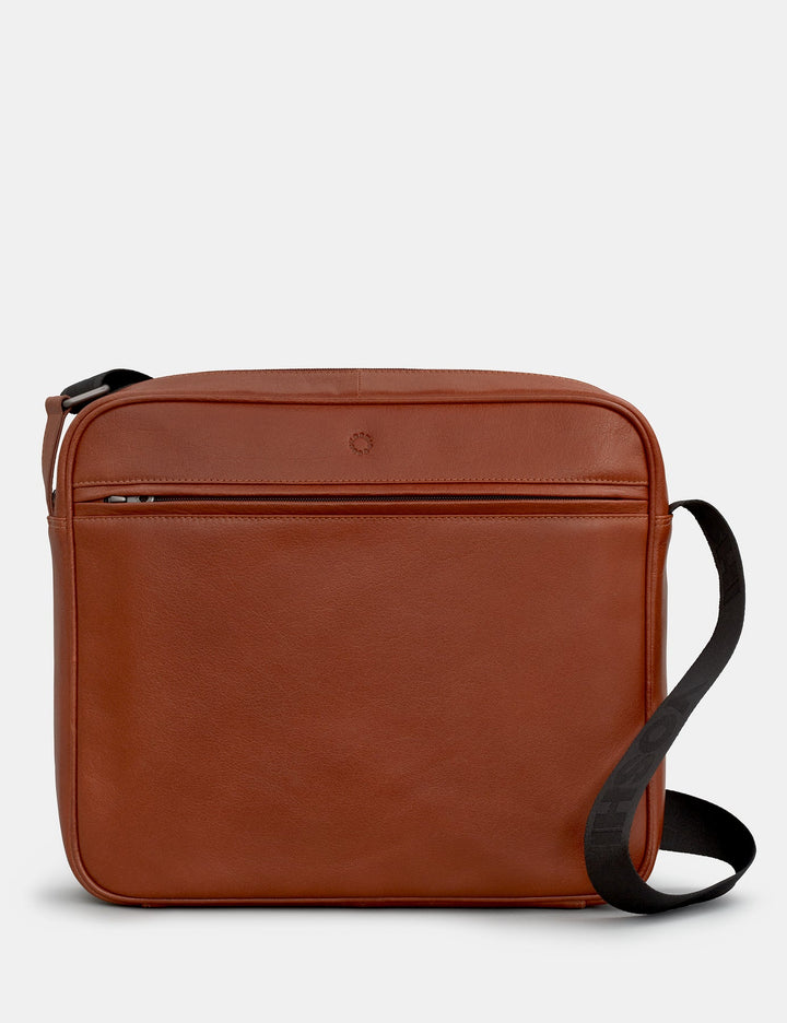 Brown Leather Ridgewood Messenger Bag | YOSHI