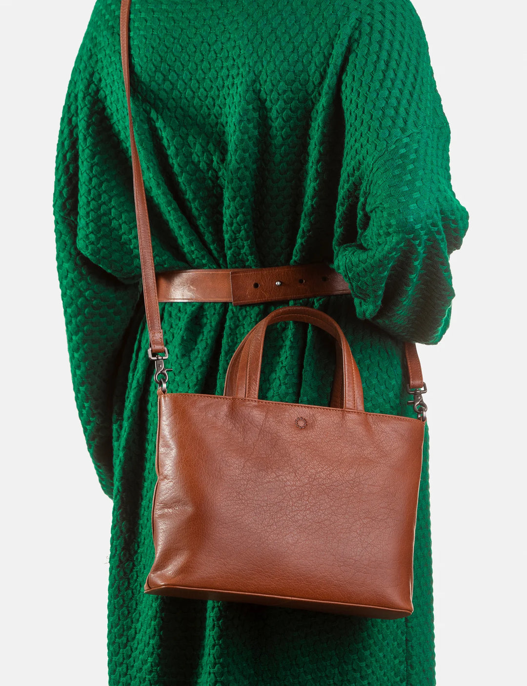 Hampton Brown Leather Multiway Grab Bag | YOSHI