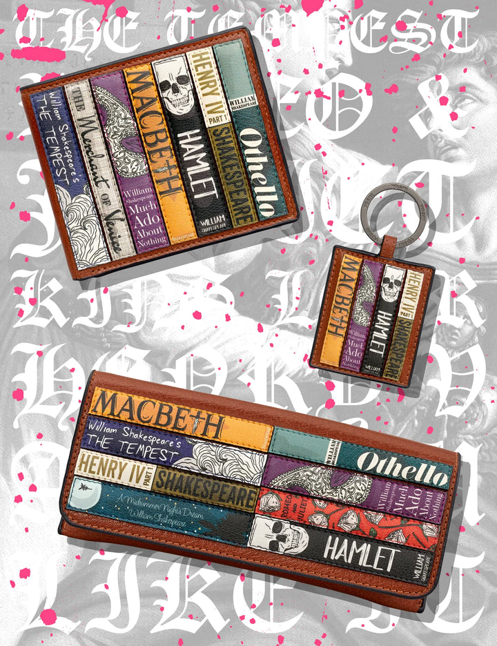 Shakespeare Bookworm Brown Leather Wallet | YOSHI