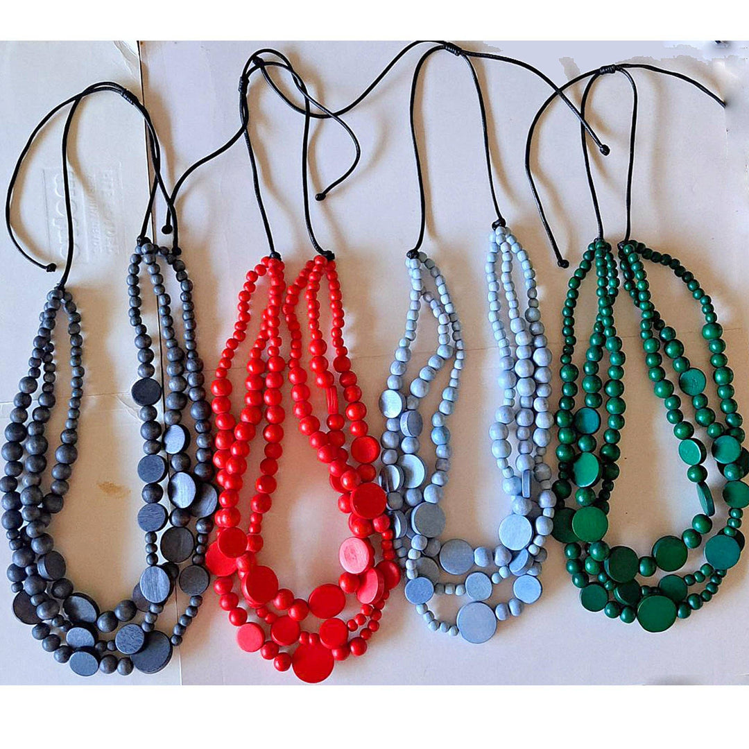 Disc Drops Necklace – 19" Drop