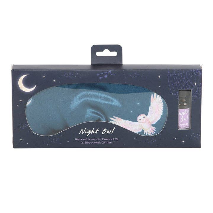 Sleep Mask and Essential Oil Gift Set - Night Owl