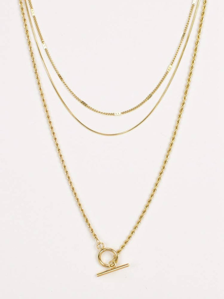 Nastasi Triple Chain Necklace