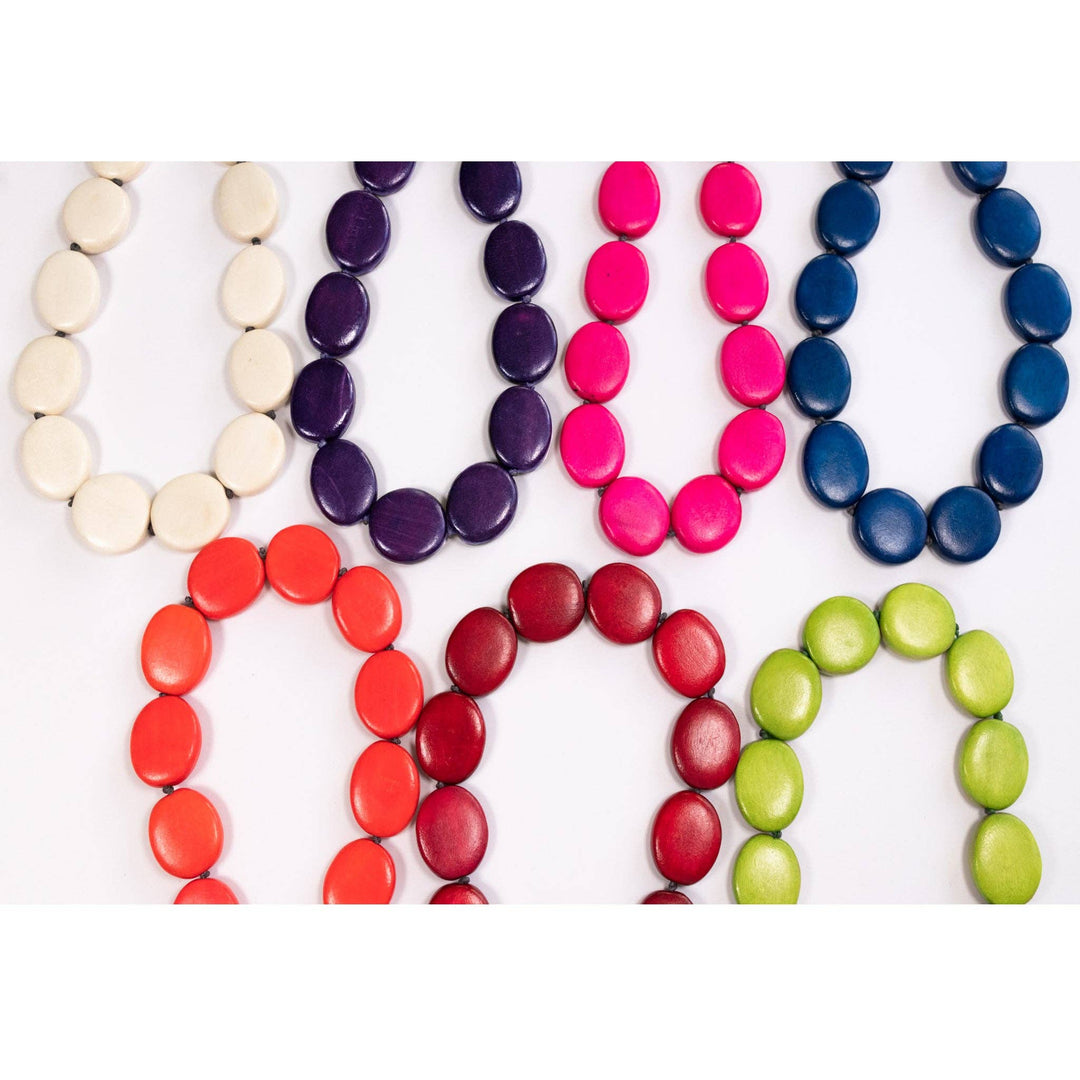 Pangantuon Wood Bead Necklace – Wax Cord