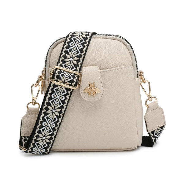 Cross Body Handbag with double zip |