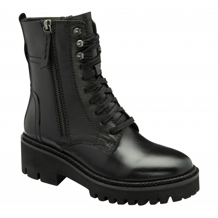 Ravel Black Leather Leith Zip-Up Ankle Boots