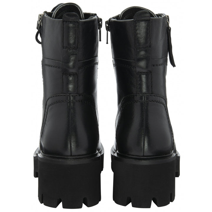 Ravel Black Leather Leith Zip-Up Ankle Boots