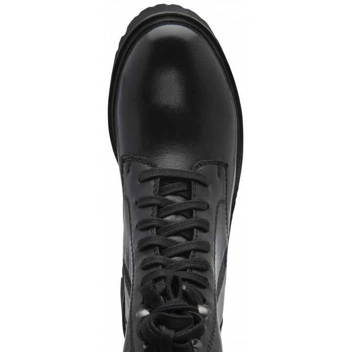 Ravel Black Leather Leith Zip-Up Ankle Boots