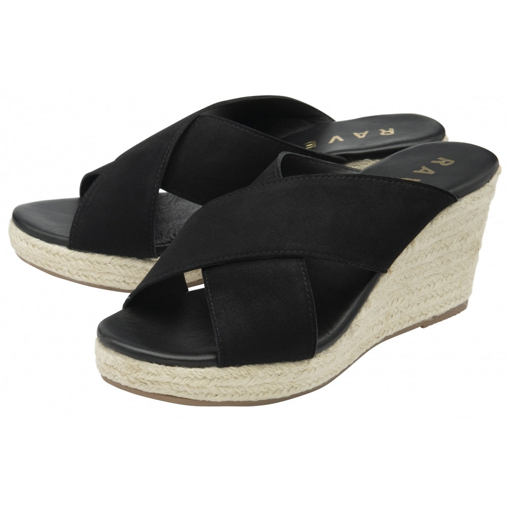 Suede Morley Wedge Mule Sandals | Ravel