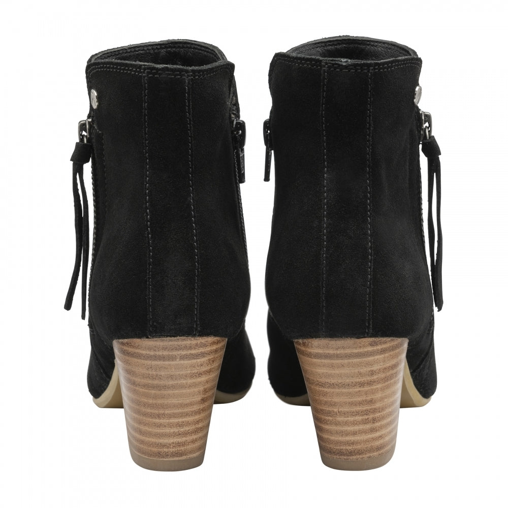 Black Suede Tulli Ankle Boots | Ravel