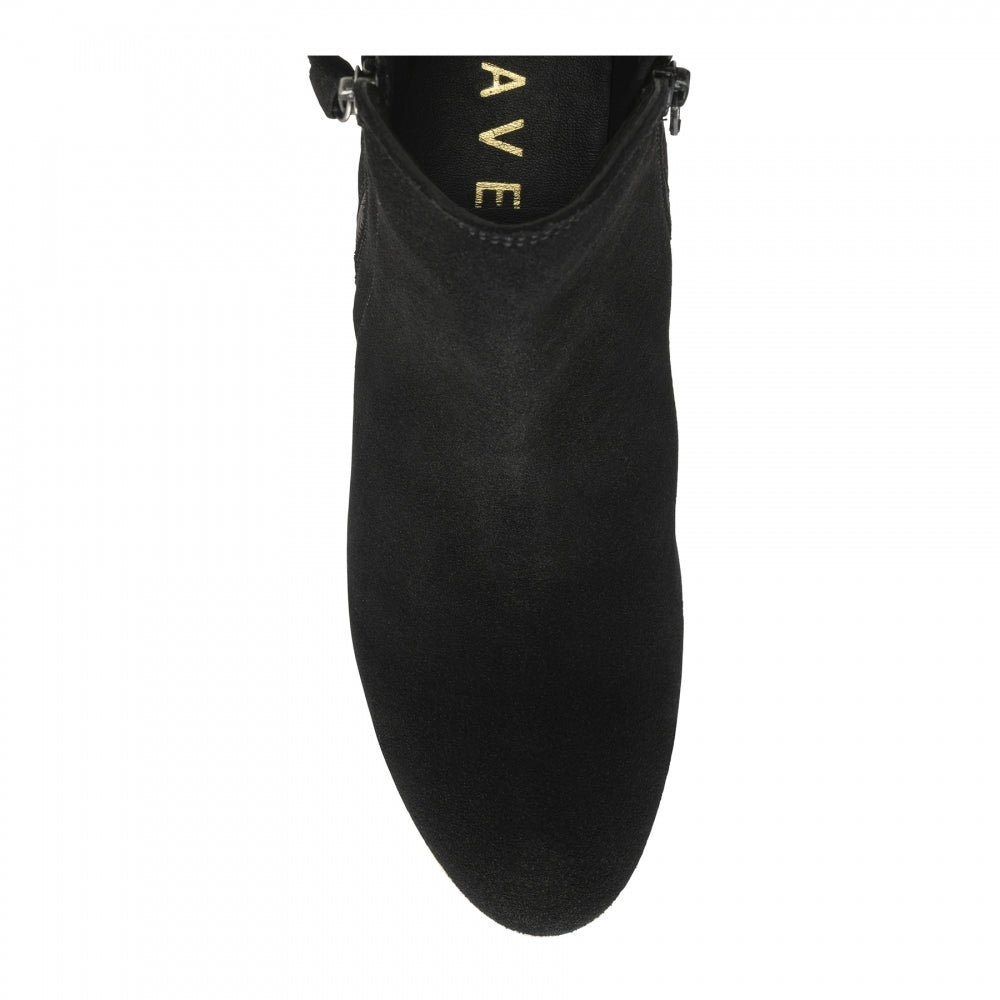 Black Suede Tulli Ankle Boots | Ravel