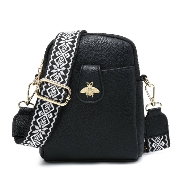 Cross Body Handbag with double zip |