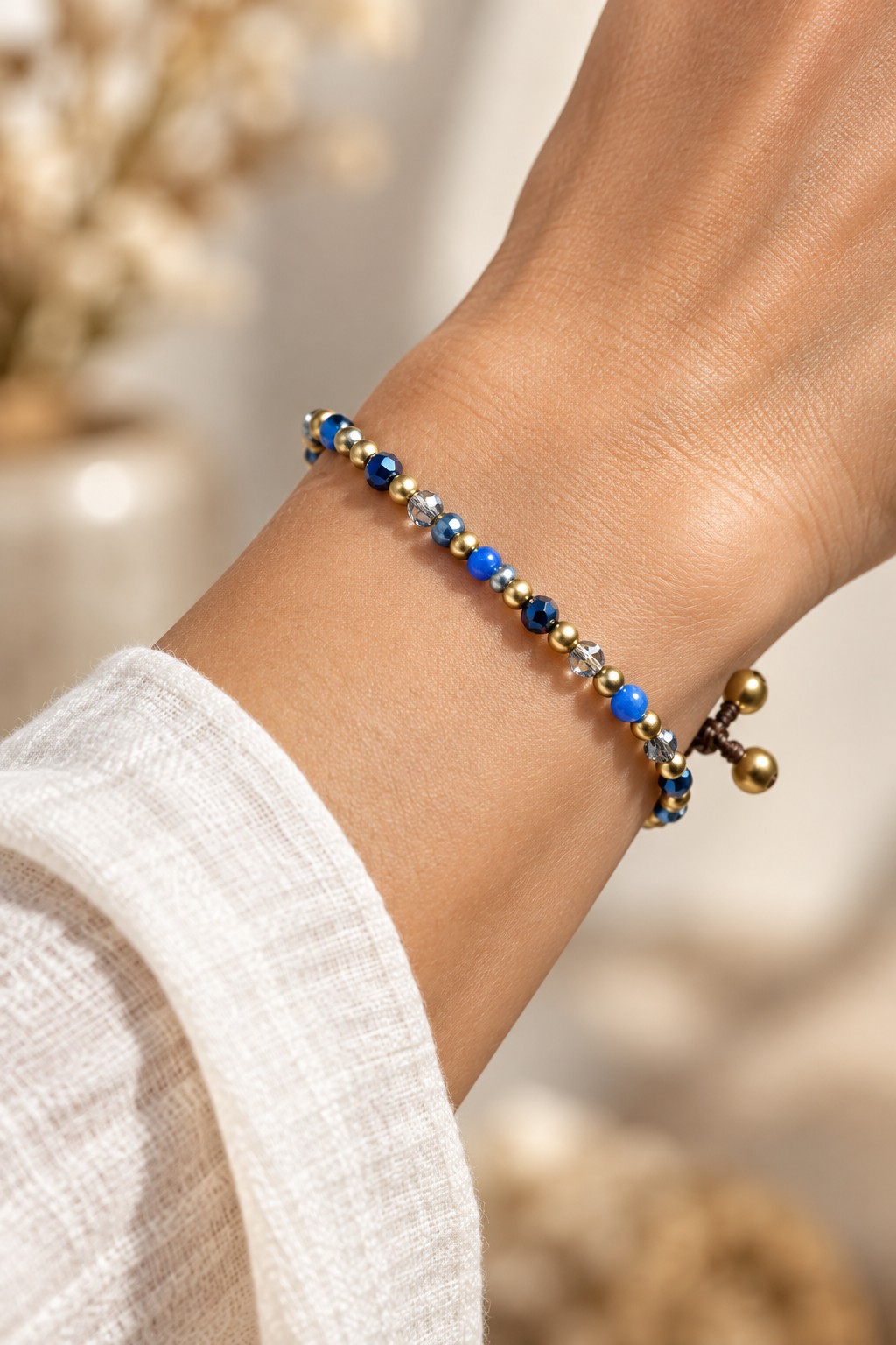 Blue Multi Agate Bracelet Portrait