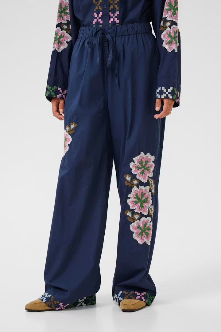 CUbreezy Trousers with embroidery