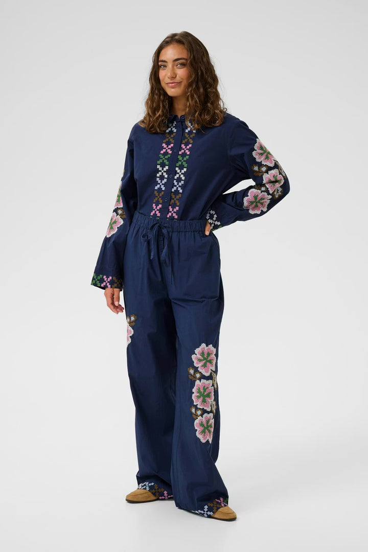 CUbreezy Trousers with embroidery
