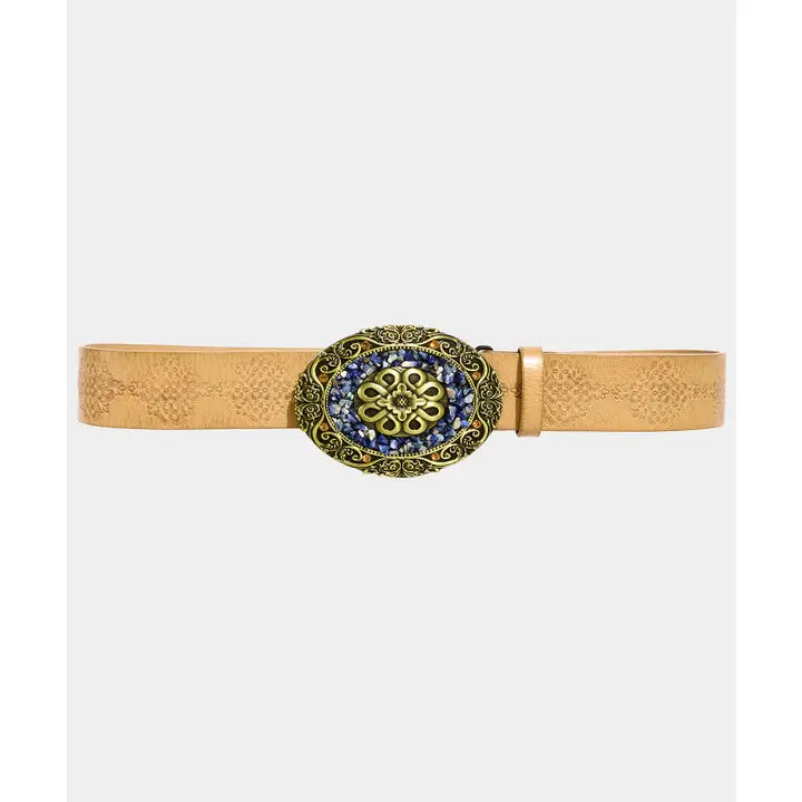 Drifter Leather Stone Buckle Belt - Joe Browns