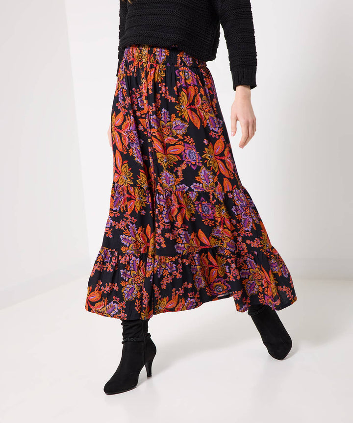 Fabulous Florals Button Front Maxi Skirt