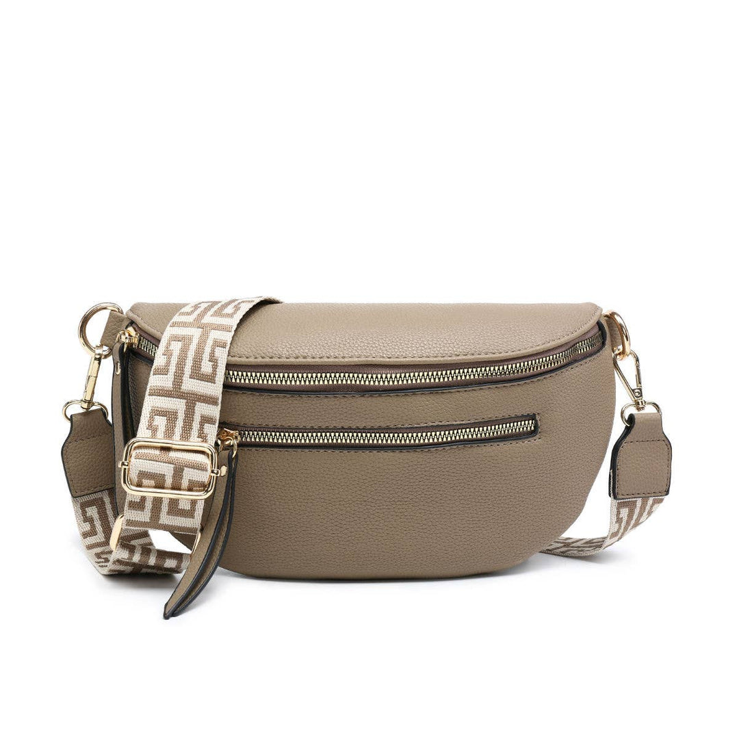 Canvas Strap Sling Chest Bag | Papaya Fashion