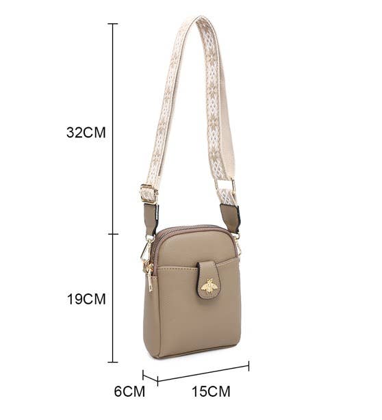 Cross Body Handbag with double zip |