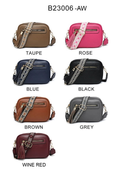 Papaya Cross Body Handbag with double zip