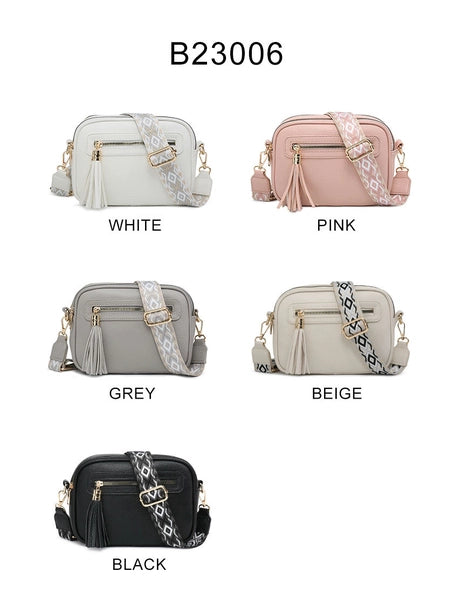 Papaya Cross Body Handbag with double zip