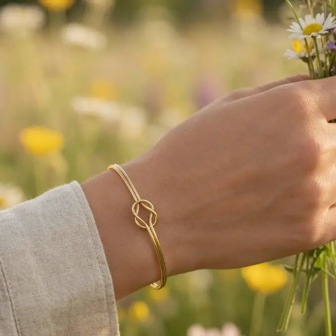 Copper Reef Knot Bangle