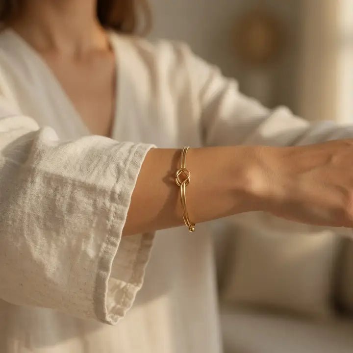 Copper Reef Knot Bangle