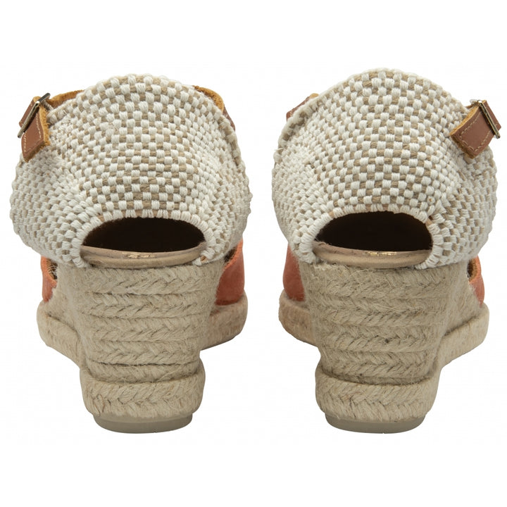 Coral Suede Rhea Espadrille Wedge Sandals | Ravel